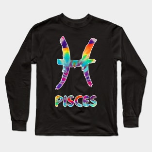 Pisces tie dye Long Sleeve T-Shirt